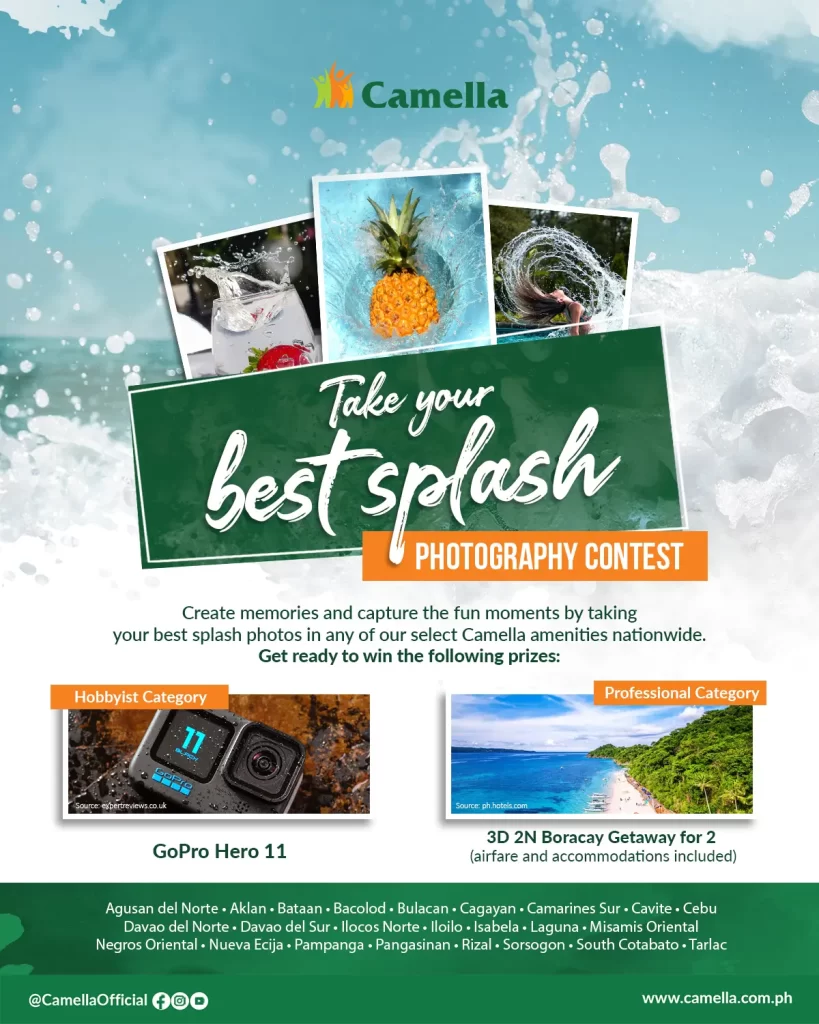 Camella’s Summer Splash Photography Contest 2023: Take Your Best Splash